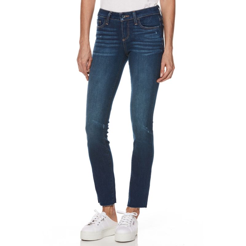 Womens Paige Skyline Raw Hem Skinny Jeans